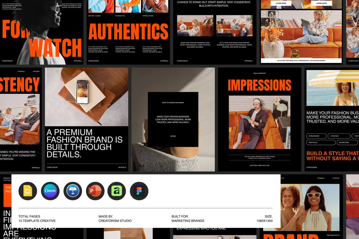 PixelBuddha's tweet image. Fashion Brand Social Media Templates Pack: goo.su/4eQRJG

A bold and modern collection of social media layouts designed to elevate fashion branding with a strong visual identity.

#pixelbuddha #template #figma #slides #socialmediamarketing