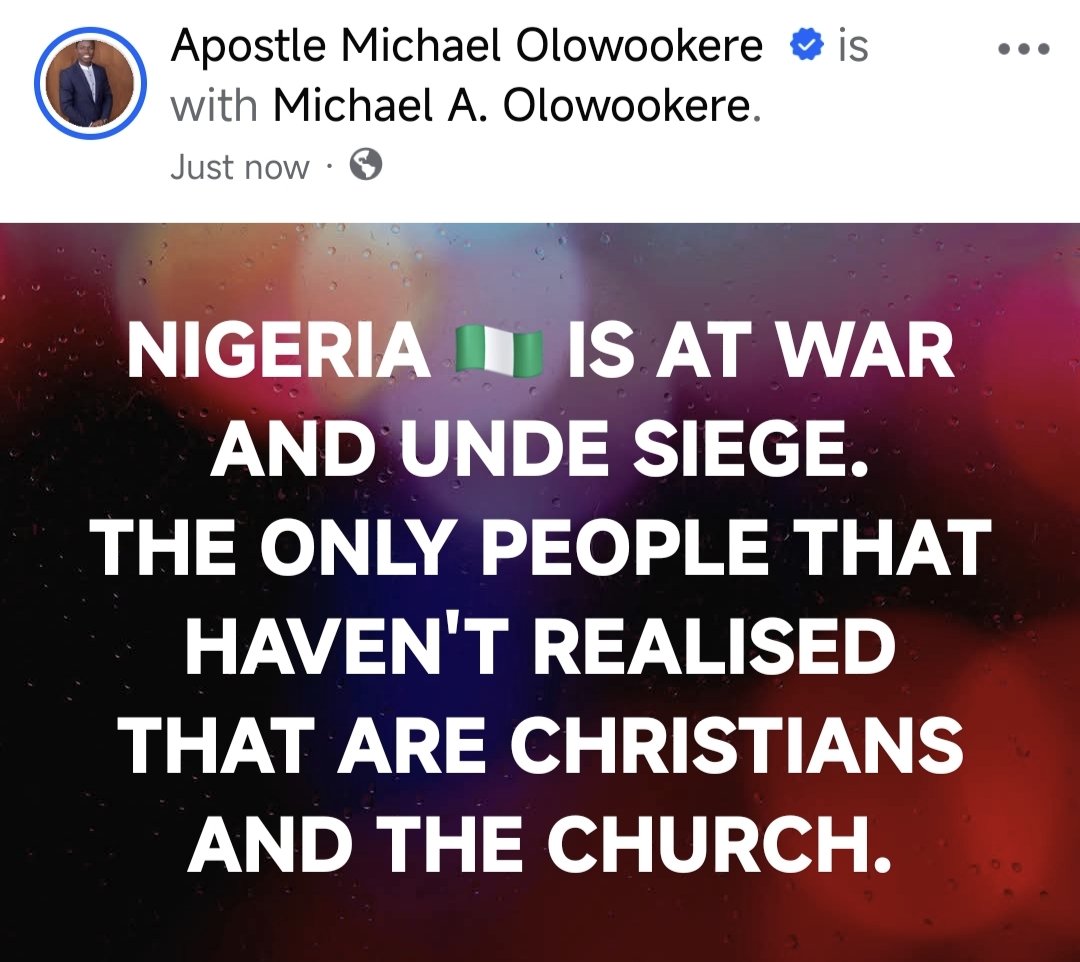 Apostle Michael Olowookere tweet media
