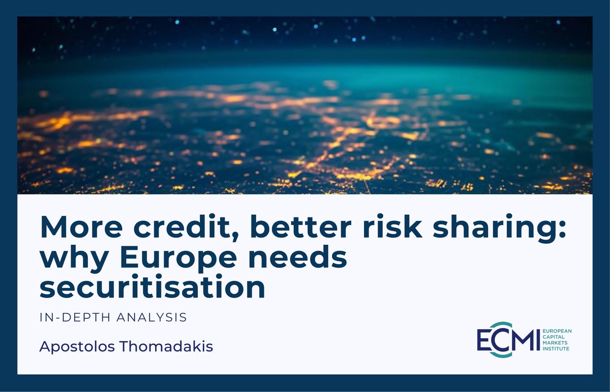 ECMI_CEPS's tweet photo. 🇪🇺Europe needs more credit – and better ways to share risk. 

With the right legal, regulatory &amp; institutional support, #securitisation can become a credible channel for long-term finance and help strengthen Europe's financial resilience.

Read our study: https://t.co/IfIy31BaoB https://t.co/5bt67jNmzn