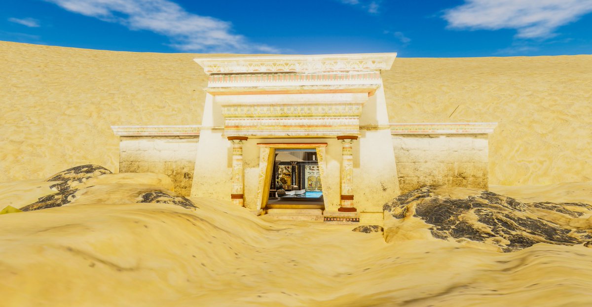 RedPanda_VRC's tweet photo. A beautiful Oasis in the desert. 
砂漠の中の美しいオアシス。

World: Egyptian Oasis
Author: ElfMom
Link: https://t.co/lKkUWLpIdD

#VRChat #VRChatPhotography 
#VRChat_world紹介 #RPandaLens https://t.co/1yBpSrjj4v