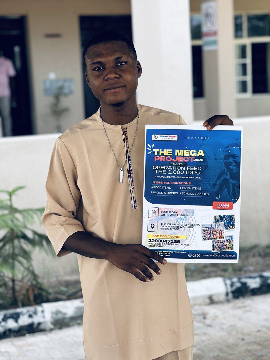 dhaniel_orbunde's tweet photo. MAKURDI..🥹🤍

It’s going to be a memorable weekend!

Don’t miss this. Tell everyone too. 

Pray.. Support.. Share.🙏🏾
#outreach #DOF #OperationFeed1000 https://t.co/hWeUbwW5R8