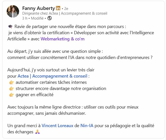 WebmarketingCOM's tweet image. 🚀 L’IA n’est plus une option, c’est un vrai accélérateur de business !
Découvrez la formation certifiante Webmarketing &amp;amp; co’m et passez à l’action dès maintenant ➡️ buff.ly/XDyXBlI

#Formation #Certification #IA #Entreprise #CPF