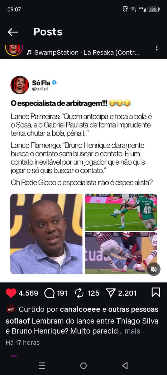 RobertoSNeri1's tweet photo. Da pra levar a sério um cara desse  ? Dois ossos e duas medidas . Era Ruim como Juiz e é pecimo como Comentarista ! Alô @Flamengo https://t.co/SfIXqd8cZS