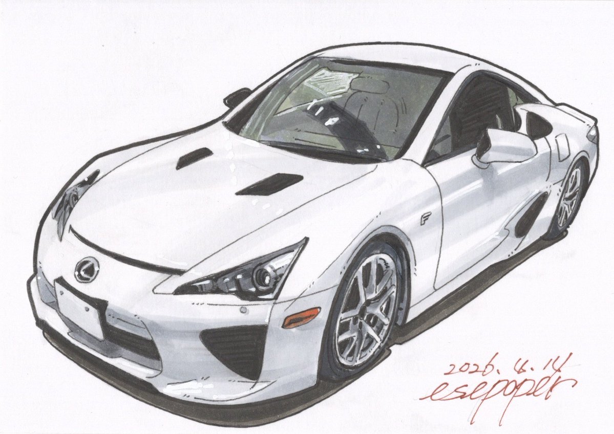 esepoper's tweet image. レクサス LFA
ｶﾜｲｸｶｹﾀ‼︎
#車 #アナログ絵