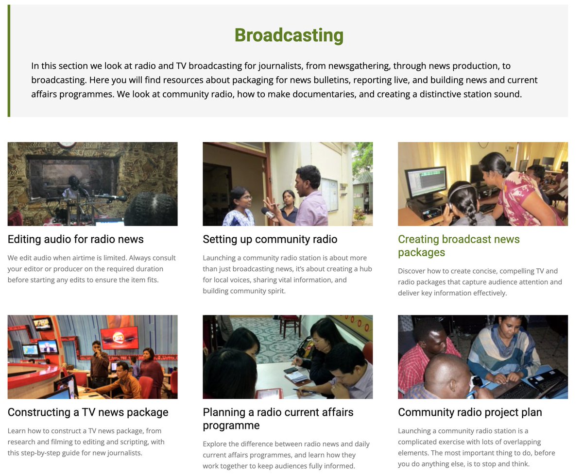 helpingmedia's tweet image. Are you a #journalist starting off #broadcast #journalism? We have #free #training resources for those working in #TV, #radio, #online, and #digital. Feel free to download and adapt this material for your own needs.
mediahelpingmedia.org/broadcasting/