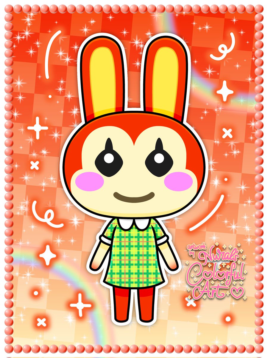 Here's a drawing of Bunnie from Animal Crossing.

This drawing is a part of Animal Crossing collab which I hosted on Instagram.

#character #videogame #videogamefanart #Nintendo #AnimalCrossing #AnimalCrossingNewHorizons #art #fanart #digitalart #ibisPaintX #NuralsColorfulArt
