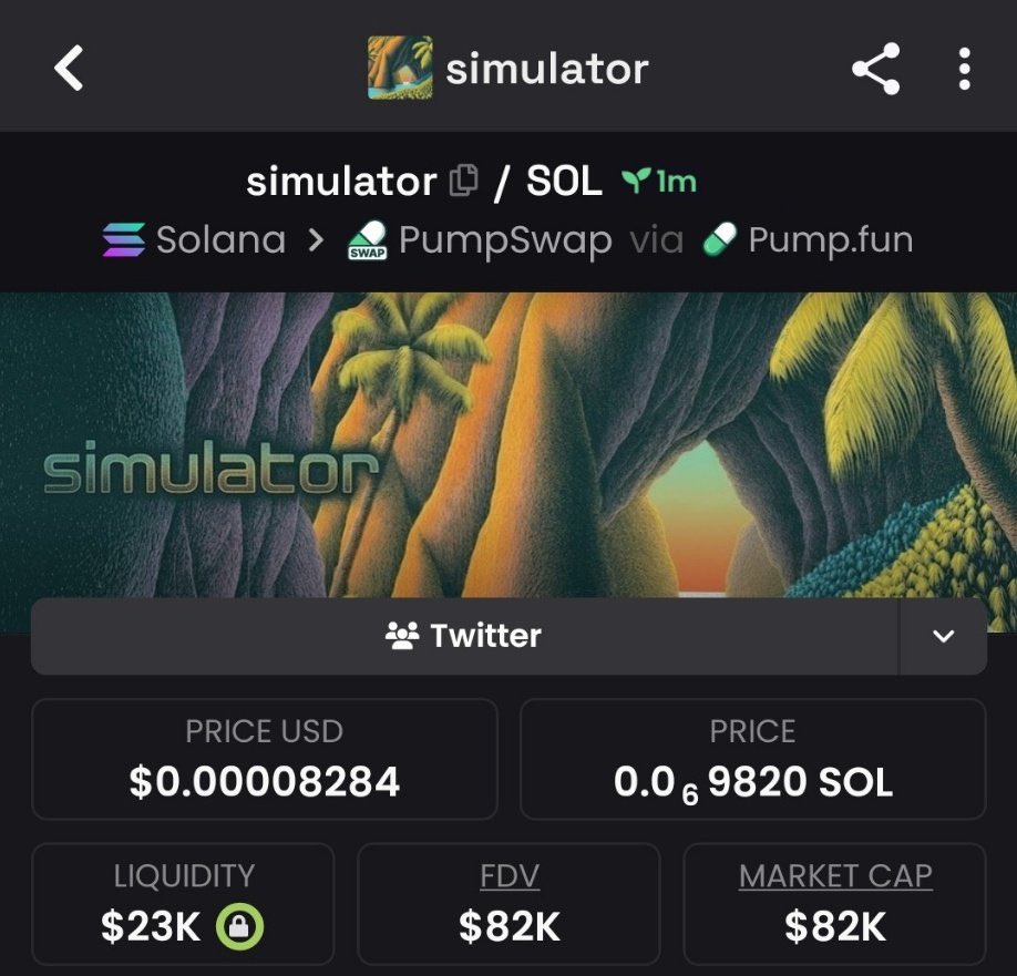 alihgej's tweet image. Early call on $simulator at $82K market cap in my TG community 🌕 

8hnMfF4XL717GVwzDmvqjJvULozKW6w7BhHFABjvHje4

#simulator #crypto #memecoins #fashion #rnb