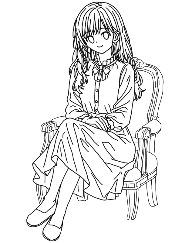 AtelierClutch's tweet image. This drawing depicts a girl sitting cross‑legged on an antique chair. I created it to commemorate Chair Day in Japan, which is observed on April 14 by Officelet Co., Ltd., a Japanese company that used to sell office furniture.
#roughsketch #drawing #antiquechair