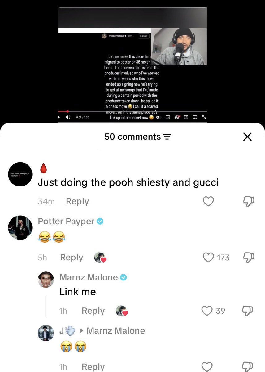 MusicConnoisseu's tweet image. MARNZ MALONE PERSISTENT ON LINKING POTTER PAYPER IN DUBAI😭