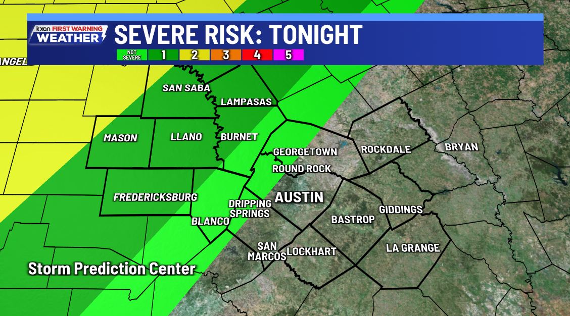 KristenCurrieTV's tweet image. IF storms can survive the trek off the West Texas dryline &amp;amp; hold together long enough to reach the Hill Country tonight, there is a low risk they'll be strong to severe - threats: large hail &amp;amp; damaging winds

#Austin #ATX @KXAN_Weather