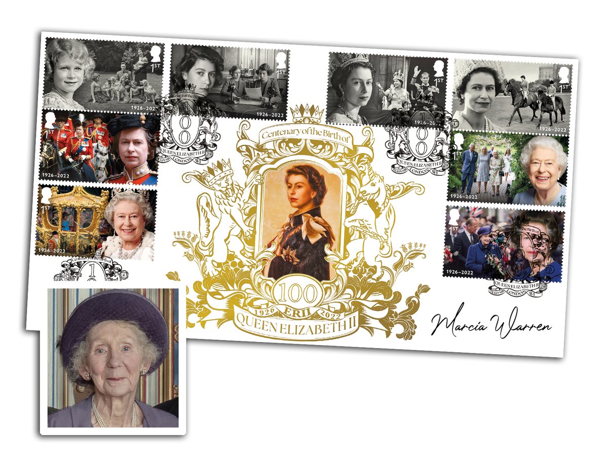 BuckinghamCover's tweet image. Want to celebrate 100 years of Queen Elizabeth II with a unique twist? We've put our stamp on it 👀
Check out our stamp collectible that's been SIGNED by Marcia Warren - the actress who played 'Queen Mother' in Netflix's The Crown 👑 
Thoughts? 
👇Link in comments
#royalty #qe2