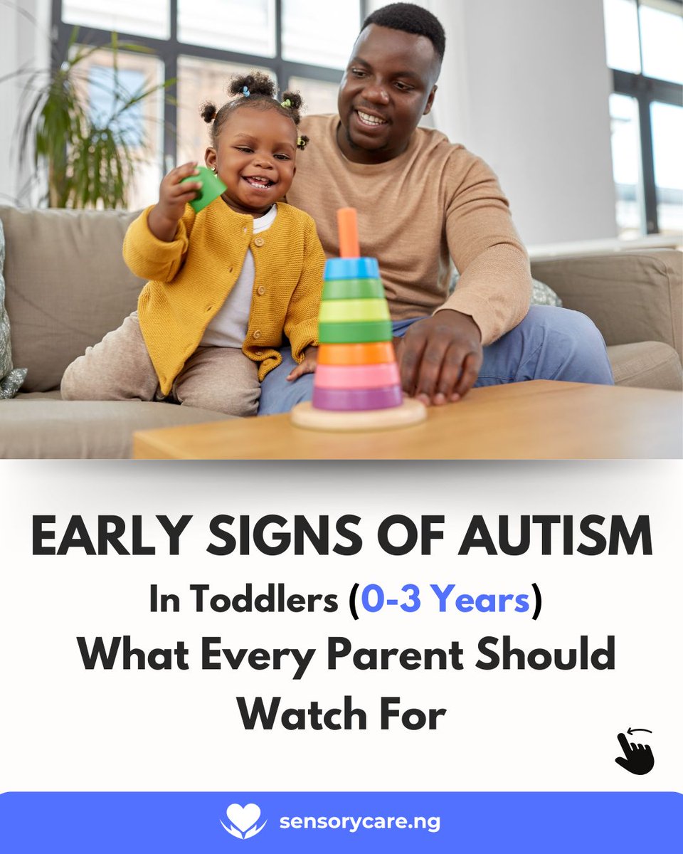 Ollie_therapist's tweet image. Early signs of autism in toddlers (0-3 years) every parent should watch for...

Not every child develops the same way… but some signs shouldn’t be ignored.

Here’s what to look out for 👇

#AutismAwareness #EarlyIntervention