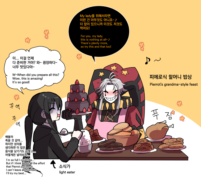 rangna_tfc's tweet image. 아침에 거북님과 대화하다가 앞치마 입고 할머니 밥상 차려주는 피에로가 너무 귀여워서 낙서ㅋㅋㅋㅋㅋㅋ 피에로 앞치마는 분홍색으로 그려주고 싶었다😂 #thefreakcircus