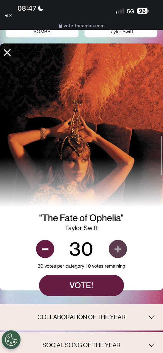 You can now vote for Taylor online everyone! Time to get those 💯 I mean 30s on the ballots! We’ll see that she’ll win on May 25th on Memorial Day Holiday! 🗳️😁🥹❤️‍🔥 <a href="/taylorswift13/">Taylor Swift</a> <a href="/taylornation13/">Taylor Nation</a> #AMAs