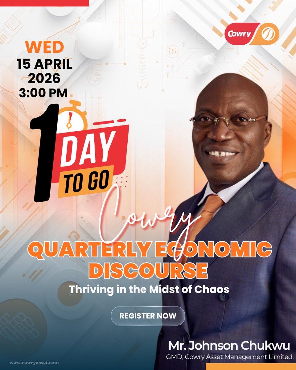 CowryAssetMgt's tweet image. To get more detailed information on the upcoming dividends and more, register and join our webinar tomorrow, 3pm. 

us06web.zoom.us/webinar/regist…

#cowryasset #financiallitracy #economy