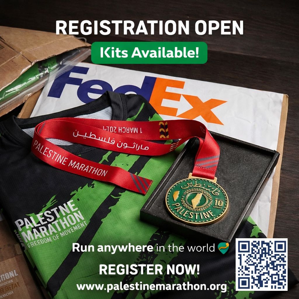 NBaye52827's tweet image. Les inscriptions au Palestine Marathon (Virtual Race + kits) sont rouvertes pour une durée limitée 🌍🏃‍♂️
⏳ Clôture : 17 avril 23h59 (Palestine time)
👉 applink.racemate.ai/fG49/palestine…⁠�
#PalestineMarathon #RunForFreedom #GlobalSolidarity