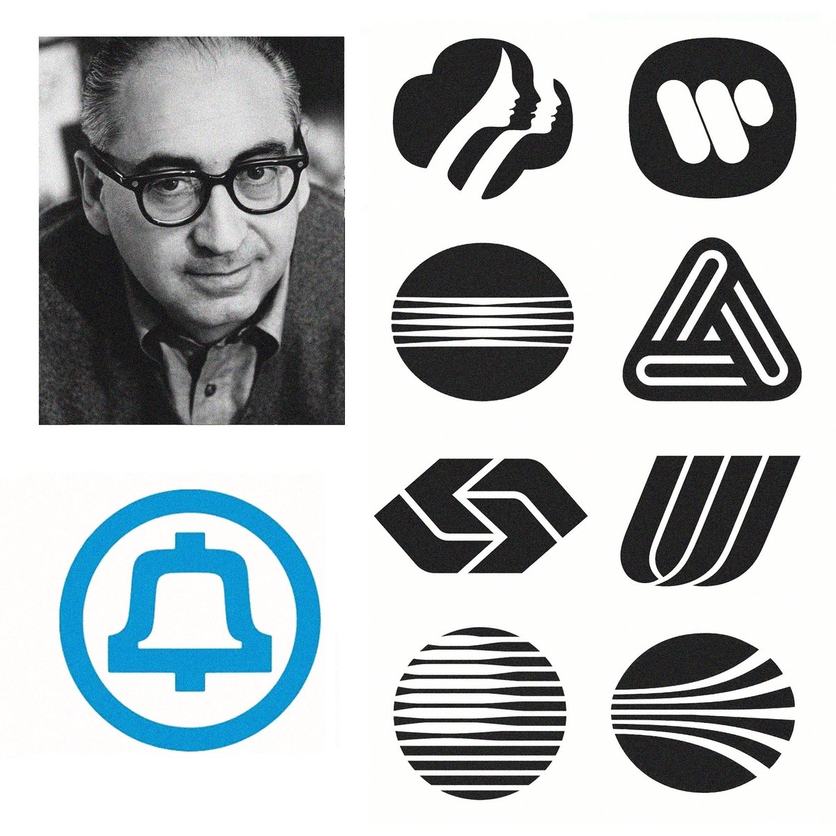 LogoArchive's tweet image. The big names that designed iconic logos. 

Discover more historical logos at logo-archive.org

#logos #branding #design #usa