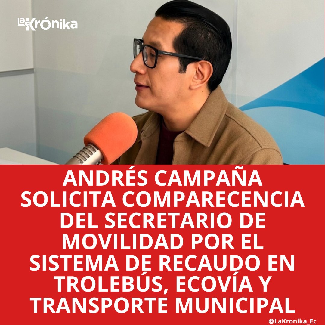 El concejal de #Quito, Andrés Campaña, solicitó comparecencia del Secretario de Movilidad ante el Concejo Metropolitano por el fracaso del sistema de recaudo en Trolebús y Ecovía.
El Alcalde prometió su funcionamiento para el 1 de abril. Hoy apenas funcionan unas pocas paradas.