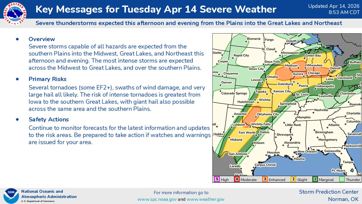 NWS Storm Prediction Center tweet media