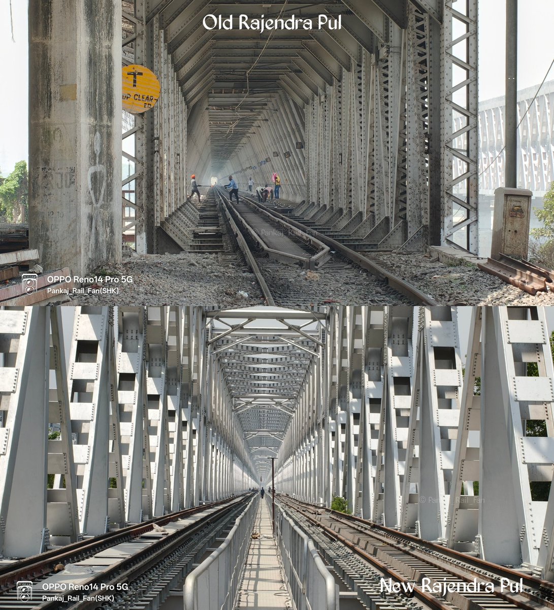 PankajRailFan's tweet photo. बिहार के मोकामा में गंगा नदी पर बना पुराना राजेन्द्र पुल और नया राजेन्द्र पुल।
#Rajendrapul #Mokama #Bihar https://t.co/hqQv6ICOfB