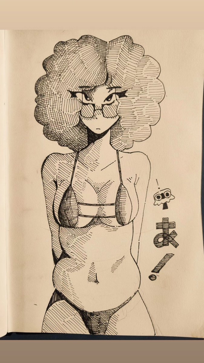 esse aqui eu decidi treinar hachuras no meio da aula e eu sinceramente estou orgulhosa