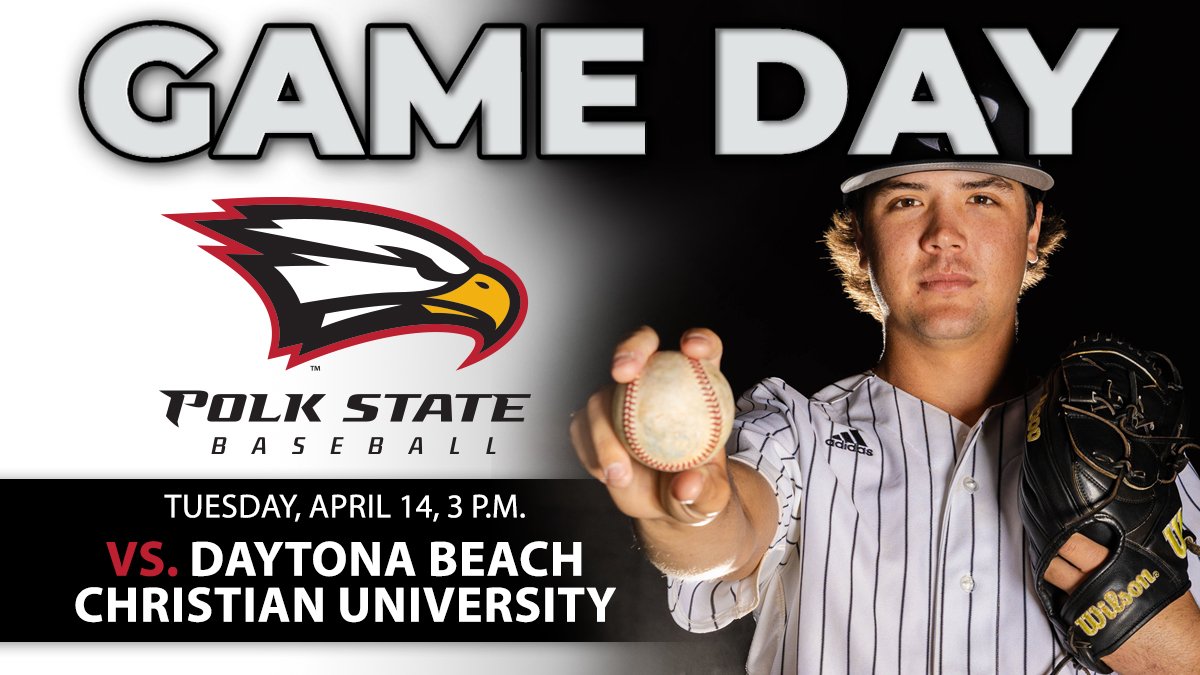 Polk_Athletics's tweet photo. Polk State Baseball resumes non-conference play at home!

Come out and support your Eagles!

🆚: Daytona Beach Christian University
⏰: 3 p.m.
📍: Bing Tyus Yard | Winter Haven, Fla.
📺: https://t.co/d7R8cRhCcZ https://t.co/o0yG3j1d2m