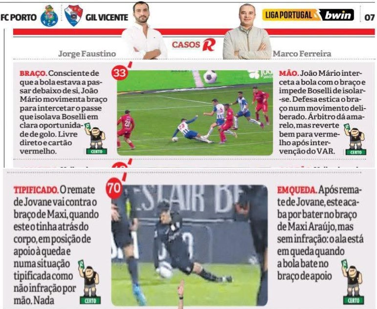 Ou seja, depende de cor, se for contra o <a href="/FCPorto/">FC Porto</a> é sempre bem assinalado. Se eu fosse Presidente do <a href="/FCPorto/">FC Porto</a> por um dia, os cartilheiros do <a href="/Record_Portugal/">Record</a> teriam o tratamento que merecem.