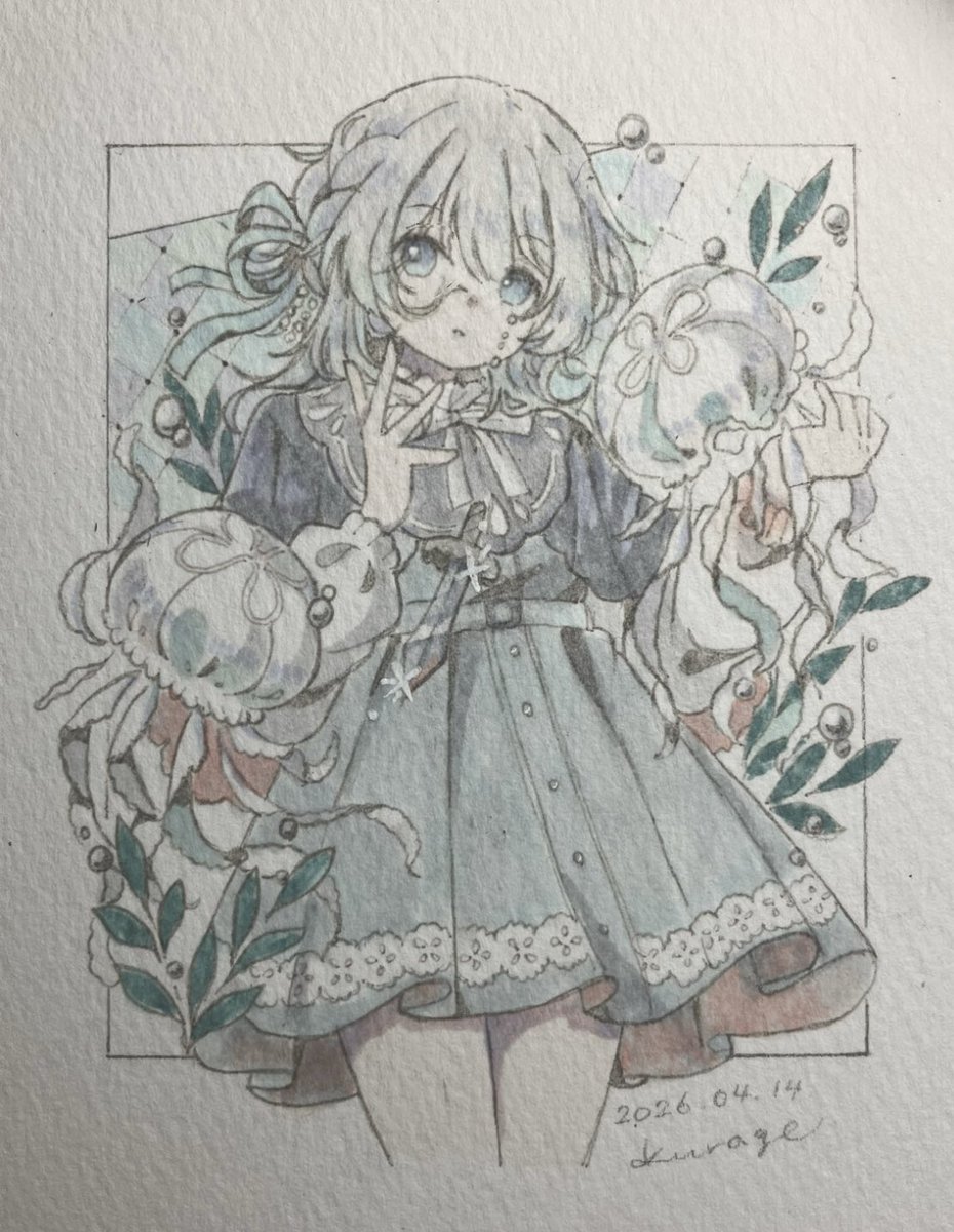 微々たる差なんですけどお顔をちょっと修正しました　こっちのがかわいいきがする
海月は　事後調整を　おぼえた！