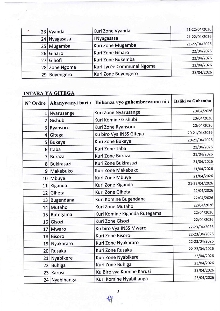 INSS_Burundi's tweet photo. Itangazo:
INSS iramenyesha abanywanyi bayo basanzwe bahembwa uko amezi atatu aheze kandi bahembwa n'ibanki Bancobu biciye mu buryo bwa @bancobuenoti  ko bazotangura guhembwa kuva kw'igenekerezo rya 20 Ndamukiza umwaka wa 2026.
Vyishi bisome ngaha
https://t.co/58z3aY2kIx
@bancobu https://t.co/EAYes7fBrH