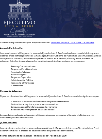 ENLACE_UPR_RP's tweet photo. Oportunidad de internado https://t.co/0Rxe9t21cU