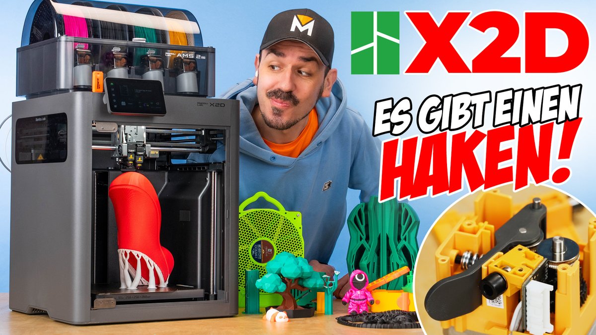 mpoxDE's tweet image. Ein Dual-Nozzle 3D-Drucker für 629€? Nicht nur der Preis ist beim neuen Bambu X2D eine Überraschung. Neben vielen H2D-Features wie der aktiven Bauraumheizung erhält auch ein Bowden-Extruder Einzug! Wie das alles zusammen passt, erfahrt ihr im neuen Video youtu.be/wRIic27t3lo