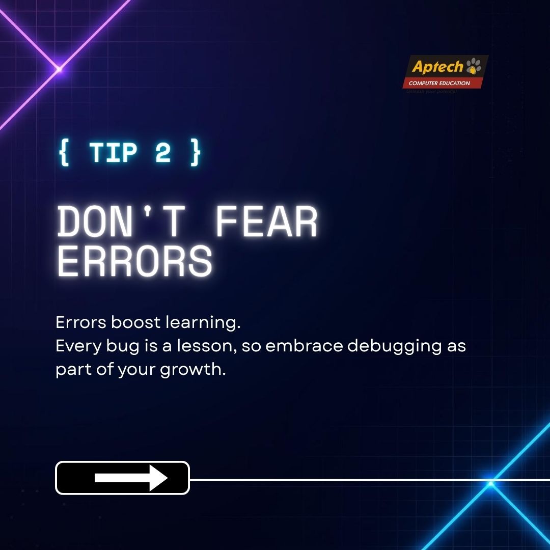 AptechQatar's tweet image. ⚡ Code Smart, Not Just Hard

Consistency + Practice = Growth 💻

👉 Follow for more tech tips

#CodingTips #LearnCoding #TechSkills #SkillUp #FutureSkills
