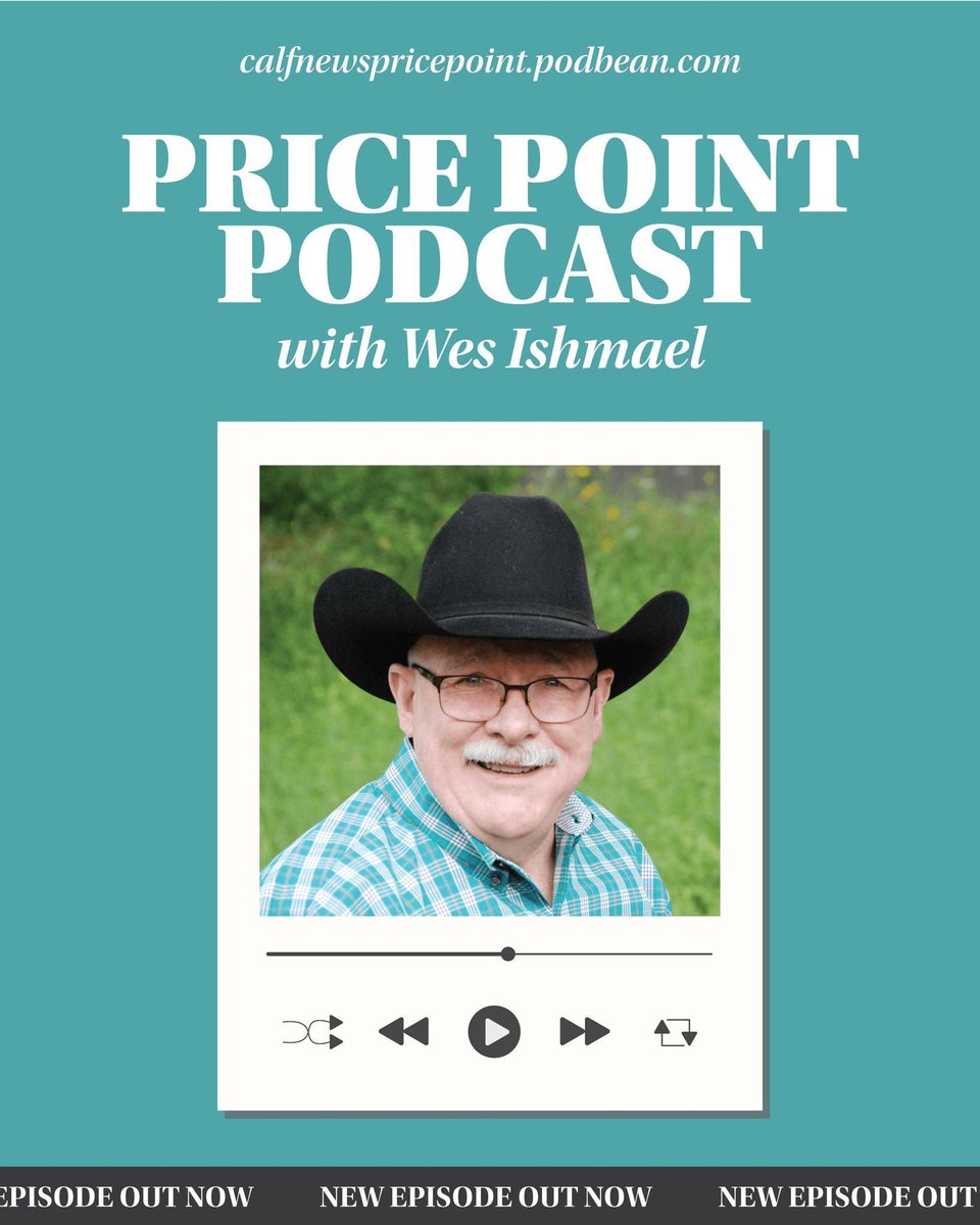 Join Wes today at 9:00 a.m. CST for CALF News Price Point podcast…a weekly market update that brings you the latest news in the cattle industry. Listen at lnkd.in/gTuJh6Y5