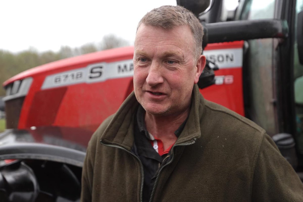 irishpatriot91's tweet photo. NORTH UPDATE

FARMERS STATEMENT  

Ballygowan farmer Sam Hanna was joined by his border collie Roy in the cab of one of the lead tractors in the protest on the Sydenham bypass in Belfast, and he said the protest isn’t about farmers.

This is extortionate what we’re getting charged in taxes throughout life, not just fuel, petrol, everything we’re being extorted, he said.

He added: Technically, it’s not us that’s blocking the hard shoulder. We have kept the hard shoulder open. The cars are underpassing the whole way, the police are sitting watching them underpass. It’s the cars that are blocking the hard shoulder.

There was a couple of emergency vehicles went down there’s a few there coming, and we pulled over straight away.

He described the rising price of fuel as the final nail in the coffin.