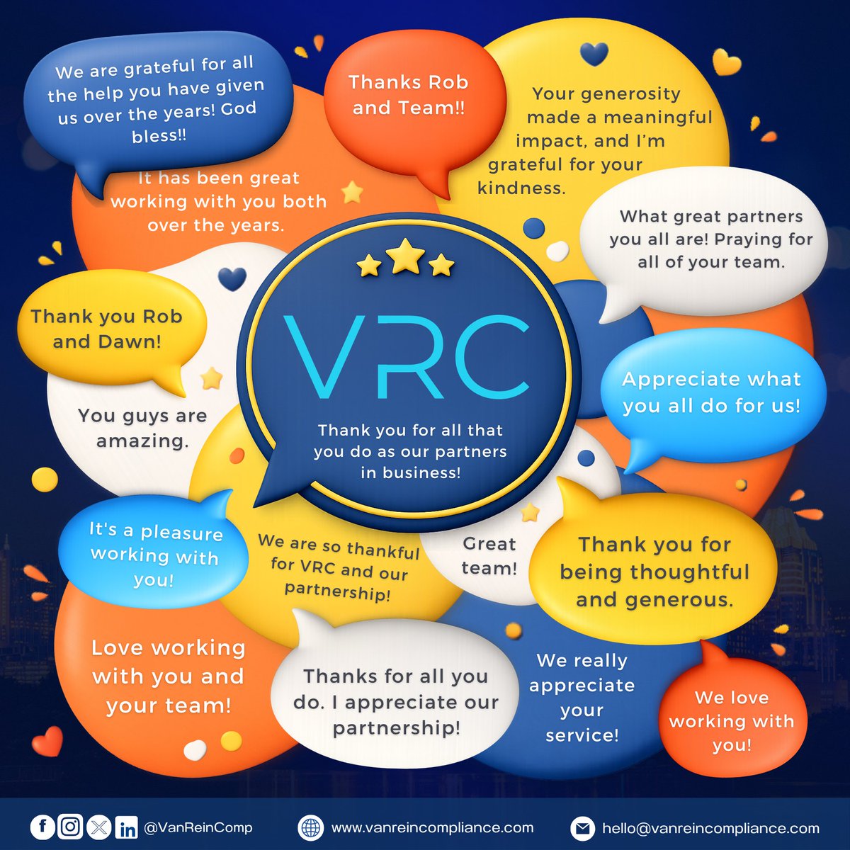 VanReinComp's tweet image. VanRein Compliance truly has the best clients!

Seeing messages like these reminds us why we do what we do every day.  Here’s to strong partnerships, shared success, and continuing to grow together. Spread the word! 🤝

#ClientAppreciation #ClientPartnership