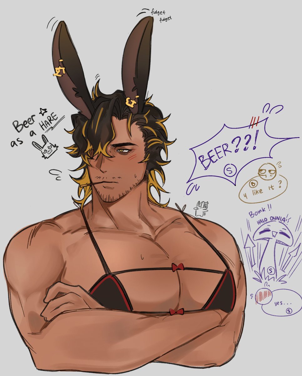 Mikawolf18's tweet photo. 🥃->🐰???
[Idk why setiap kali gambar 🥃, dia jadi makin montok]
#stormbeer #sadewasa 
(Experiment artstyle n brush, funfact i used chiikawa brush but i modified it a lil bit). https://t.co/orLHnpFVx3