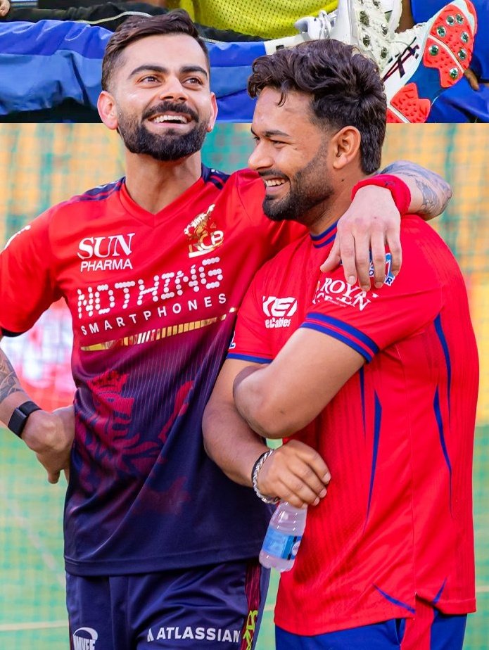 RP17Gang's tweet photo. Virat Kohli and Rishabh Pant ❤️🥹 https://t.co/cLzrzIVidd
