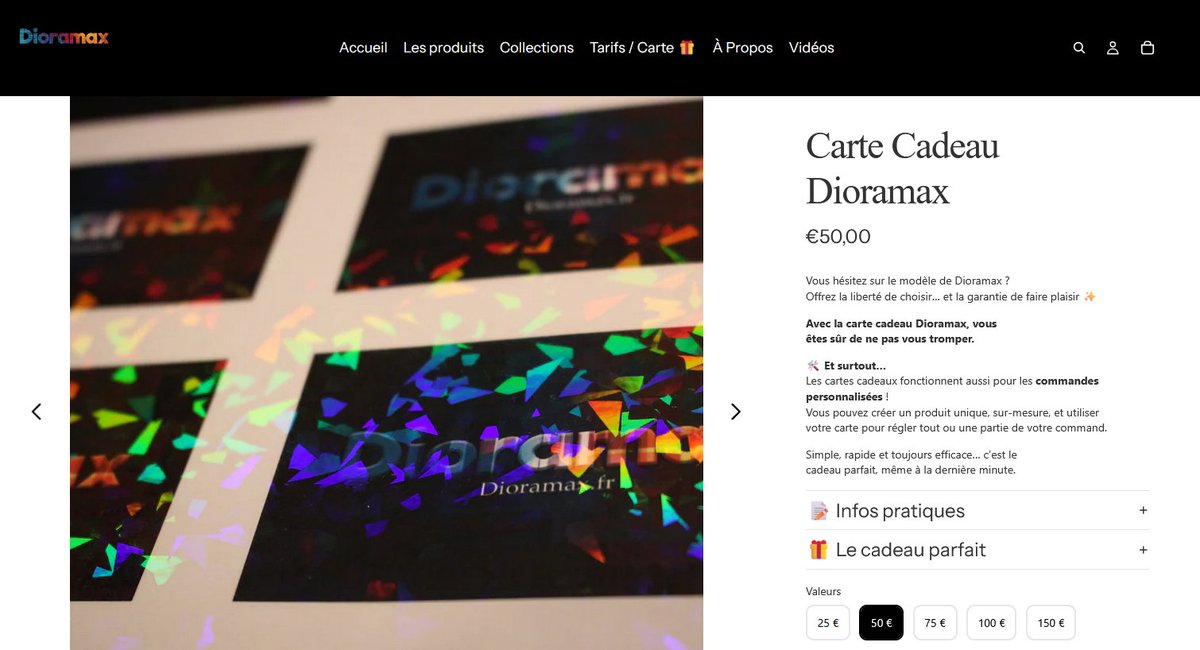 🎁 CONCOURS DIORAMAX 🎁

Envie de vous faire plaisir ou d’offrir un cadeau unique ?
Tentez de gagner une carte cadeau de 50€ valable sur 
👉Dioramax.fr 

Pour participer :

✅ Être abonné(e)
❤️ Liker ce post
🔁 Retweeter
👥 Inviter une personne en commentaire

🎯