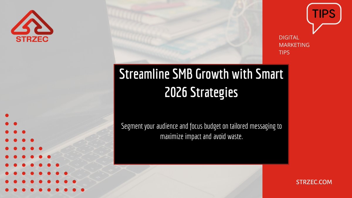 StrzecDigital's tweet photo. Segment customers and leverage local search ads to boost SMB growth effectively in 2026. Target smart, spend smarter.
#SMBGrowth #DigitalStrategy https://t.co/Bph8tl1Jdn