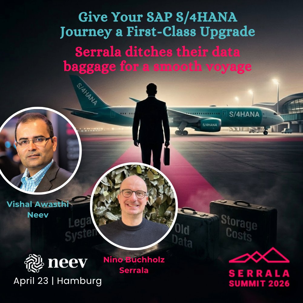 At the Serrala Summit in Hamburg, this story takes the stage on April 23rd when Vishal Awasthi and Nino Buchholz team up to give a behind-the-scenes look at what it really takes to simplify before you transform.

They’re the ones bold enough to ditch the data baggage.