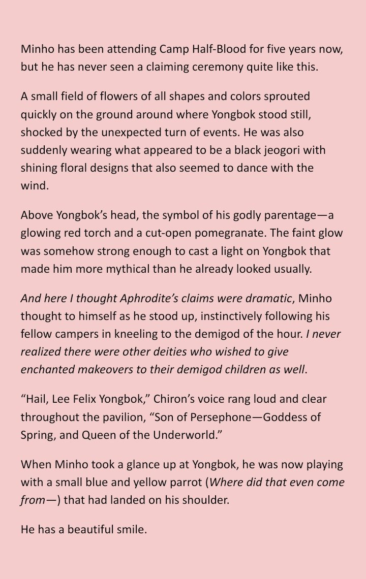 auscelestially's tweet photo. #minlix ❇️ bloom [ where you are planted ]

spellbound and planted: a pjo au ficlet series for #minlixpeepweek • day one (218 words) https://t.co/XUe90L9a8B