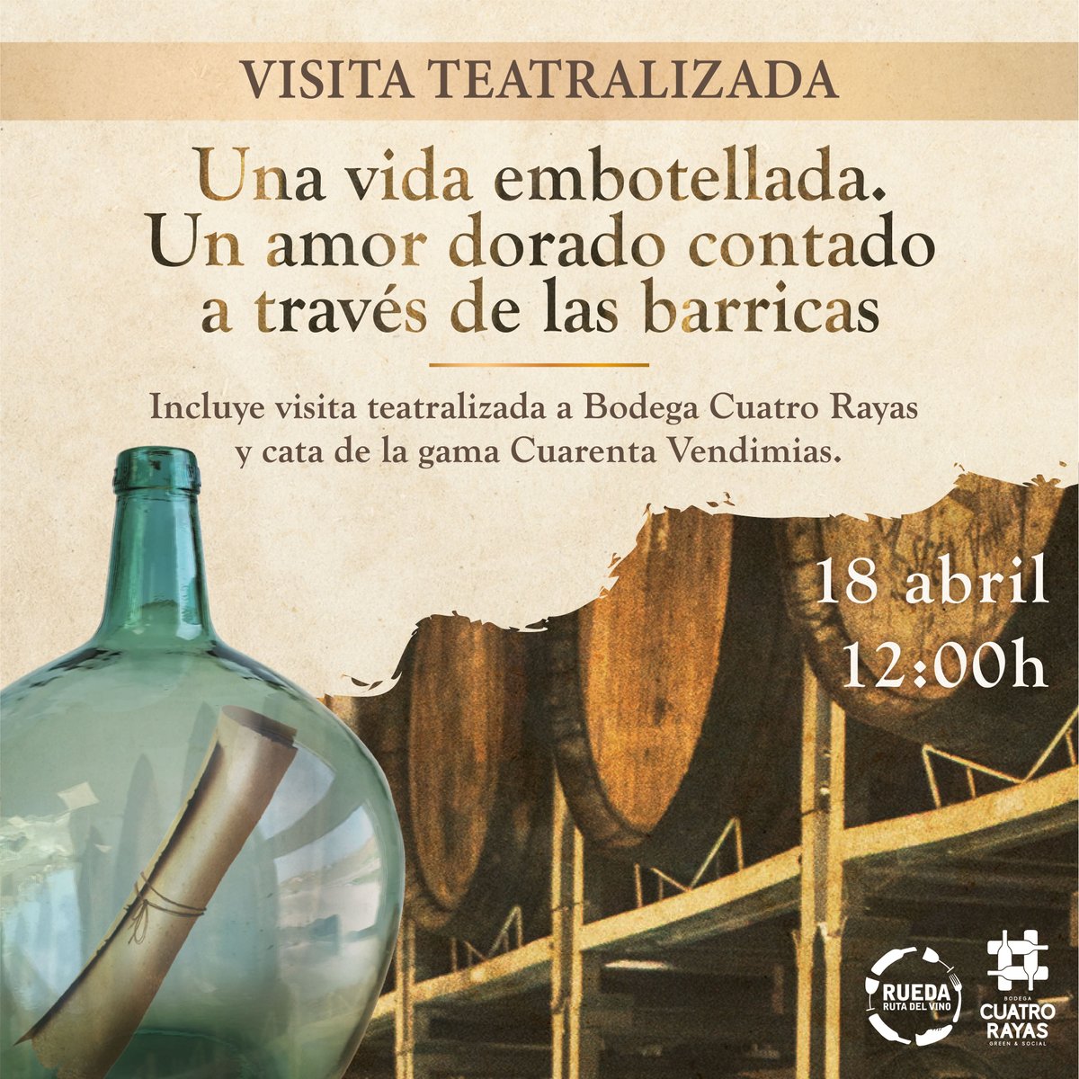 RutaVinoVerdejo's tweet photo. ENOTURISMO, PATRIMONIO DEL VINO EN LA XVII FIESTA DEL VERDEJO
Con motivo de la programación de la XVII Fiesta del Verdejo, son variadas las fórmulas para acceder al patrimonio material e inmaterial, especialmente de carácter industrial lasecano.
Más info: https://t.co/44Z7BWPR5b https://t.co/rnJ5YIapMu