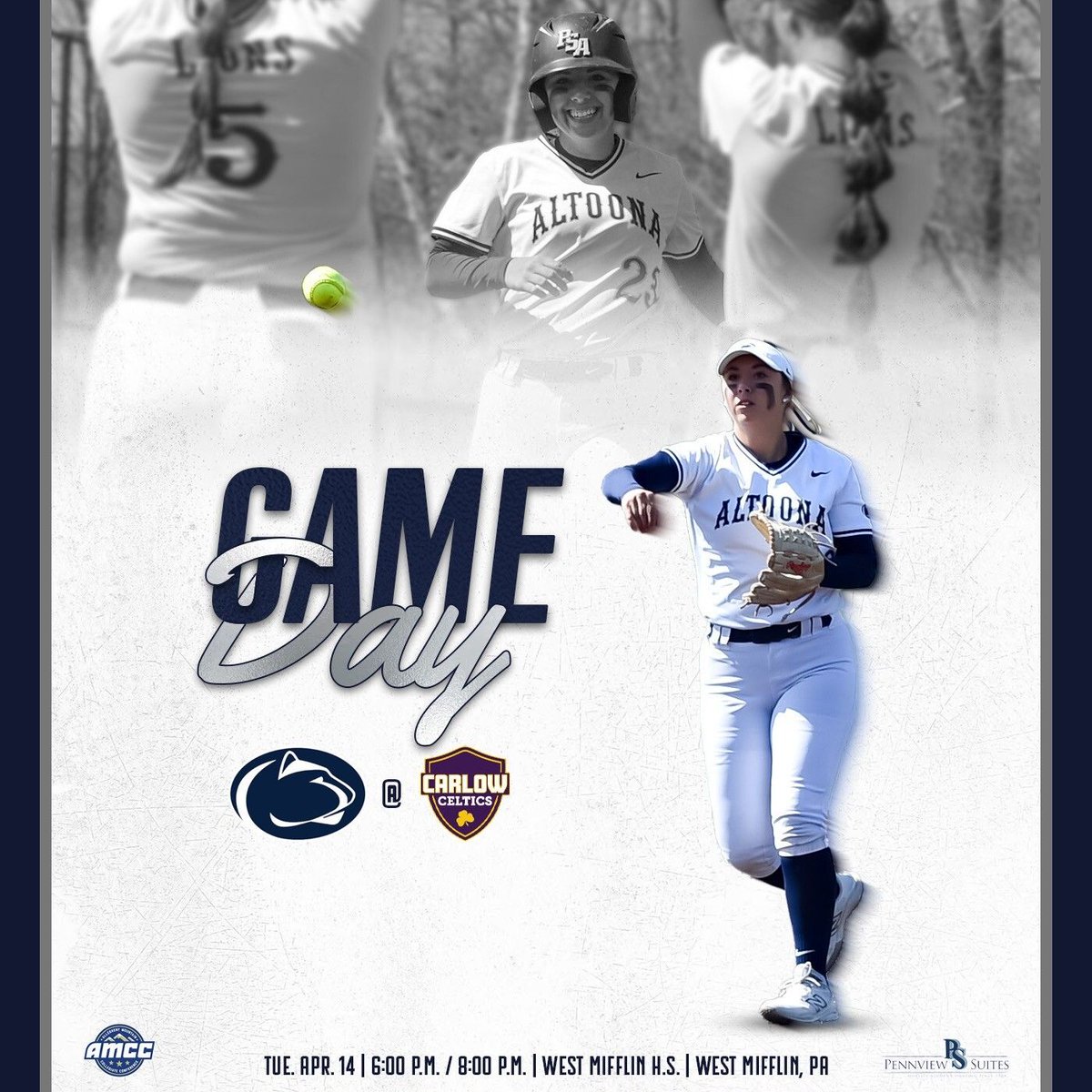 PSAltoonaLions's tweet photo. Tuesday night softball on the road!
🥎#GameDay
🆚Carlow University (DH)
⏰️6 p.m.
📍West Mifflin High School | West Mifflin, Pa.
📊1️⃣ https://t.co/xoIHpnAei0 
📊2️⃣ https://t.co/2fZSTwE9q4 
📺️ https://t.co/79rZkJsSCU 

#d3sb https://t.co/nlzuZhOzK2