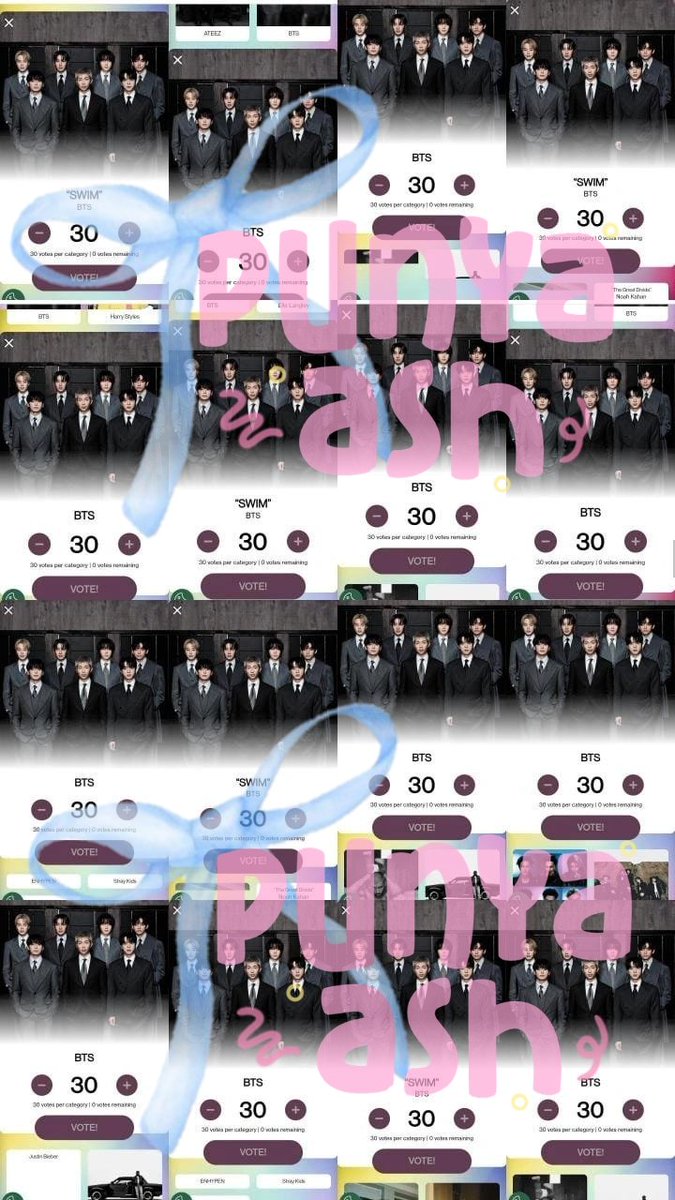 ashjnkk's tweet photo. ✨MAU GIVEAWAY KECIL KECILAN✨

-ARMY ONLY ‼️‼️
-Drop bukti vote BTS di AMAs sebanyak banyaknya 
-RT/LIKE postingan ini 
-End nya kalo kolom rep di tutup aja

SEMANGAT YAACHH🫶🏻 https://t.co/bVX70JzpEp