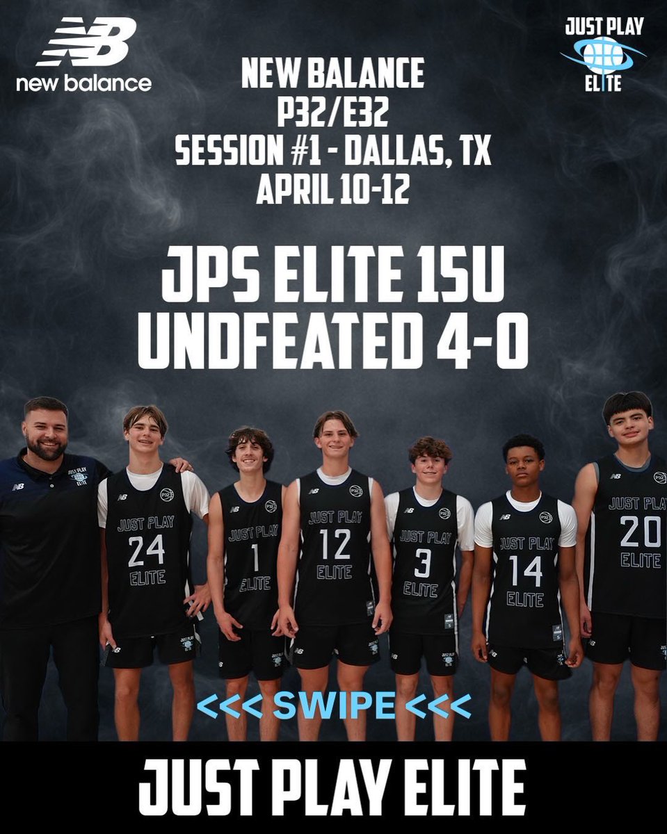 jpselite2029's tweet image. Just Play Elite 15U P32 team crushed it April 10-12 in Dallas at @duncanvillefh during @newbalancehoops league Session #1 of the 2026 #AAU season going 4-0 for an #undefeated weekend 🏀🚀📈
