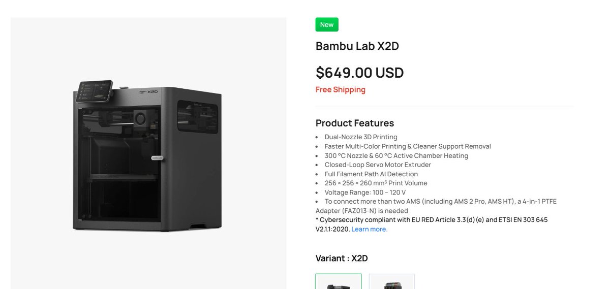 toshitoshi_1967's tweet image. X2Dでしたね😉　#BambuLab