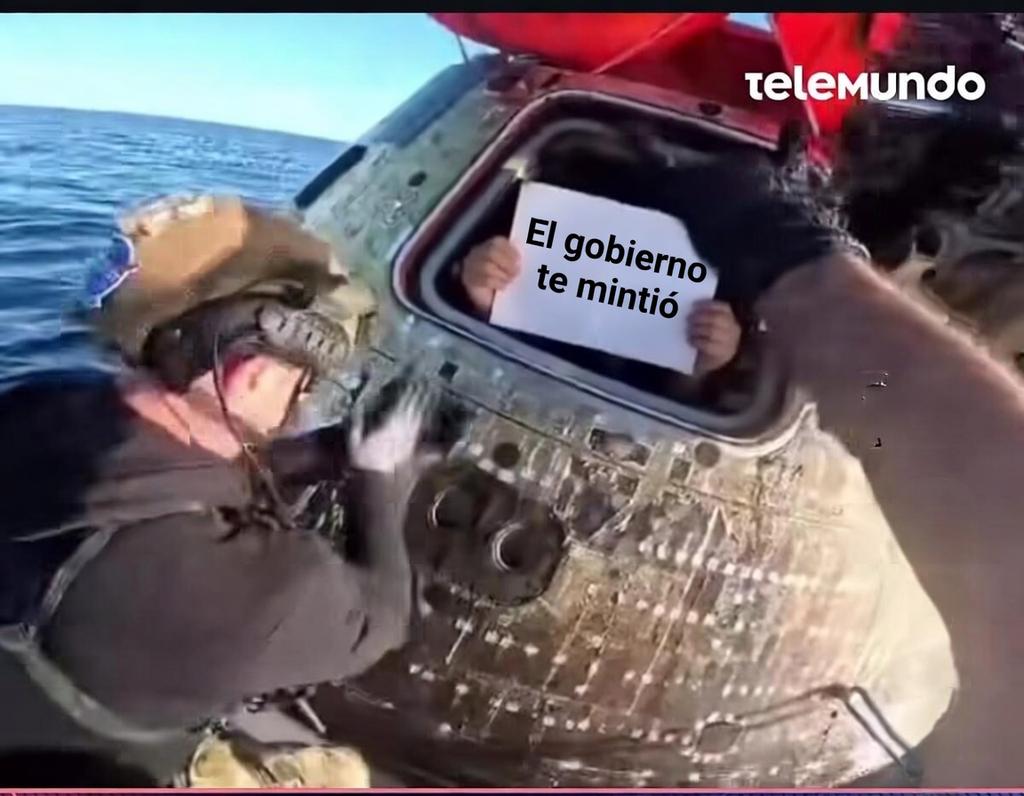 El momento en que abren la cápsula.