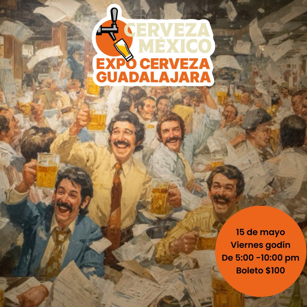 ¡Este viernes 15 de mayo corre a Expo Cerveza Guadalajara!

Sal de la oficina y cierra la semana con una buena cerveza.

Expo Cerveza Guadalajara te espera.
🗓️ Viernes 15 de mayo
⏰ 5:00 pm – 10:00 pm
🎟️ Entrada sólo $100*
* No incluye vaso