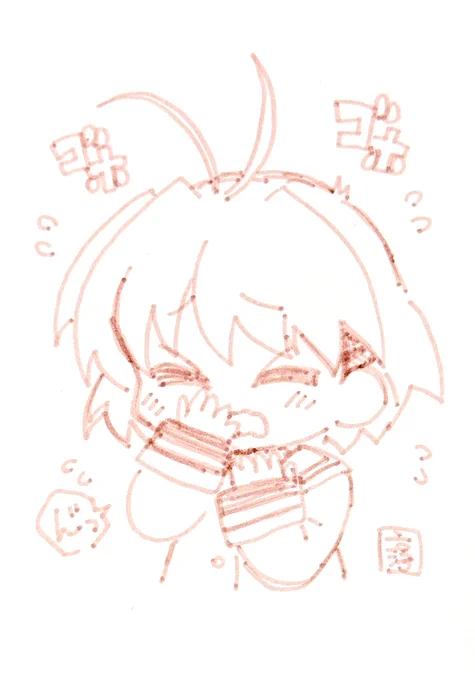 1353日目のアナログイラストはCLANNADの古河渚です。
昨日に続き今日も油性マーカーの臭いで咳き込んでしまうので水性ペン一発描きのみです。早く元気になりたいです! 