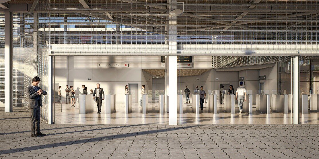 hugo_cnm's tweet photo. Así será la futura estación de la C4 “Tres Cantos Norte” cuya construcción ha aprobado este martes el Consejo de Ministros

Si va según lo planeado inicialmente, la construcción duraría un año, pudiendo estar lista a finales de 2027 o principios de 2028 https://t.co/BFuvGKJjQ0